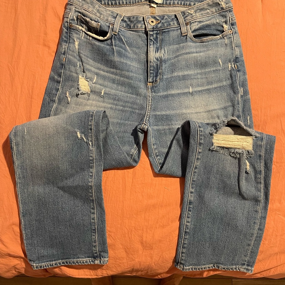 Paige Noella cropped, factory distressed, size 29